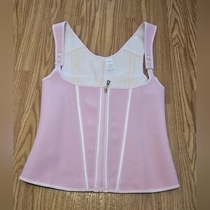 Unbranded women’s pink waist trainer corset belt, size L. Designed with a reinfo